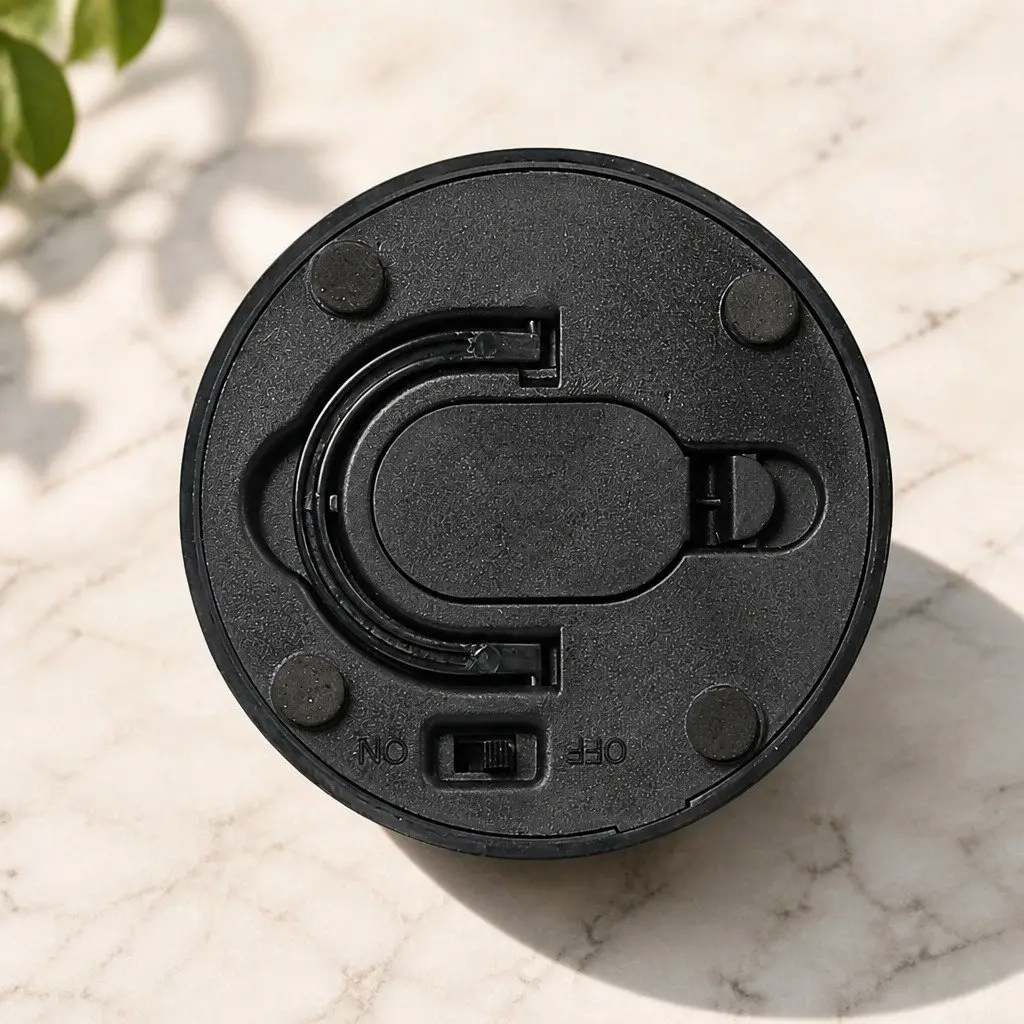 Fly Repellent Fan Black 24cm Non-Chemical Outdoor Picnic BBQ Deterrent Safe Soft Stop Blades