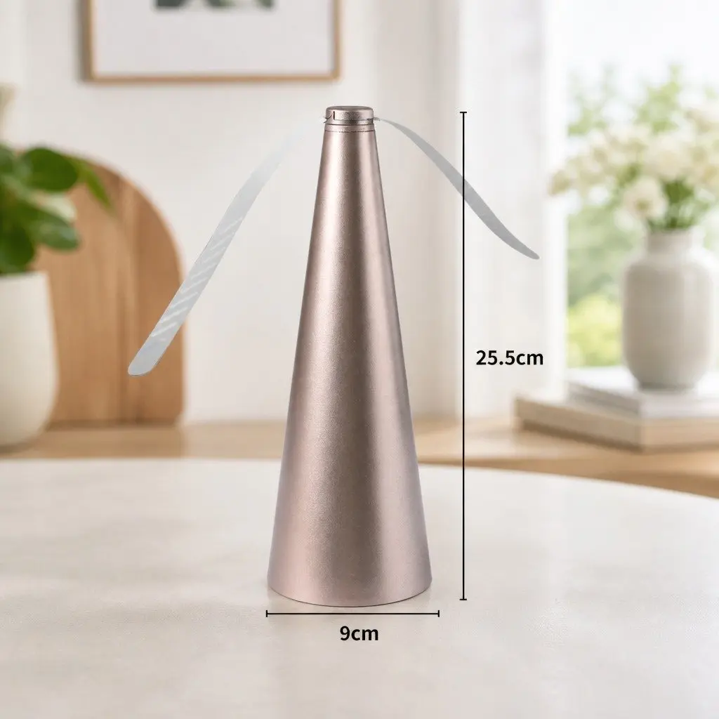 Fly Repellent Fan Rose Gold Portable Lightweight Battery Operated Chemical Free
