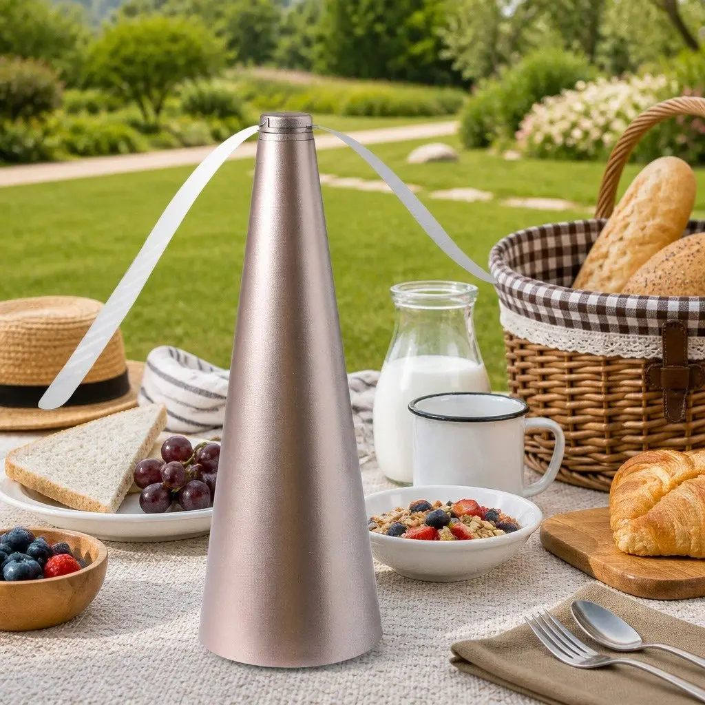 Fly Repellent Fan Rose Gold Portable Lightweight Battery Operated Chemical Free