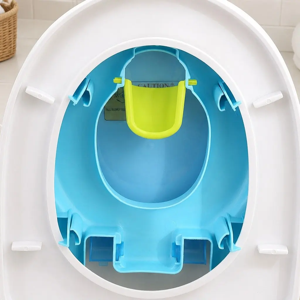 Kids Potty Trainer Seat Blue 3-in-1 Step Stool with Removable Bucket and Splash Guard for Toddler Toilet Training