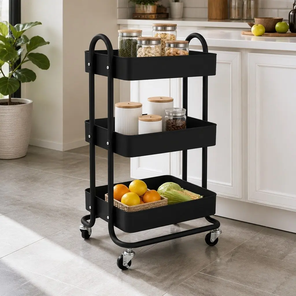 3-Tier Kitchen Storage Trolley