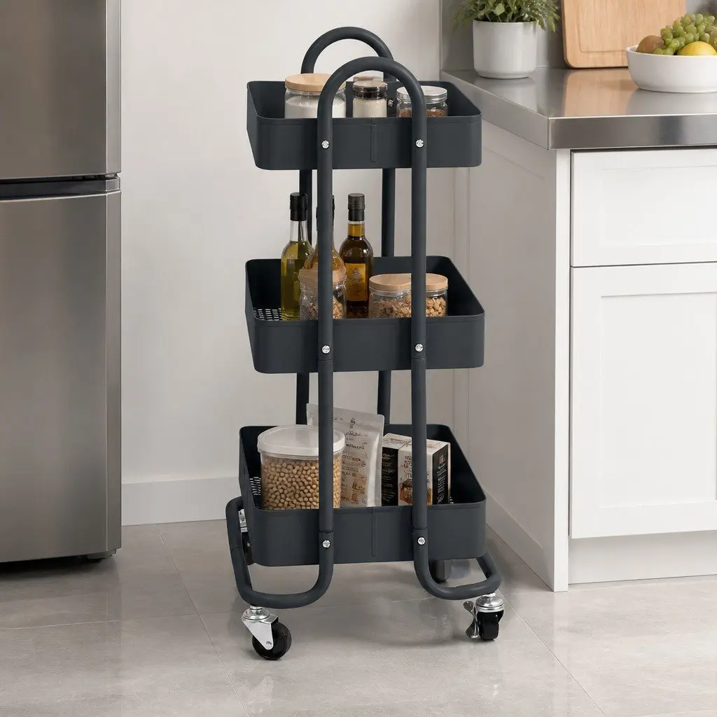 3 Tier Kitchen Trolley for Easy Organization