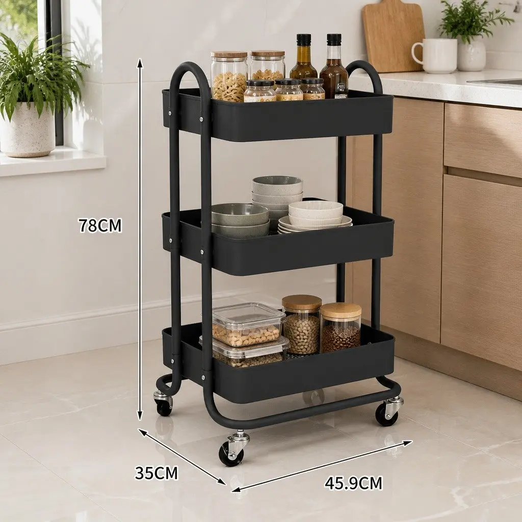 3 Tier Kitchen Trolley for Easy Organization