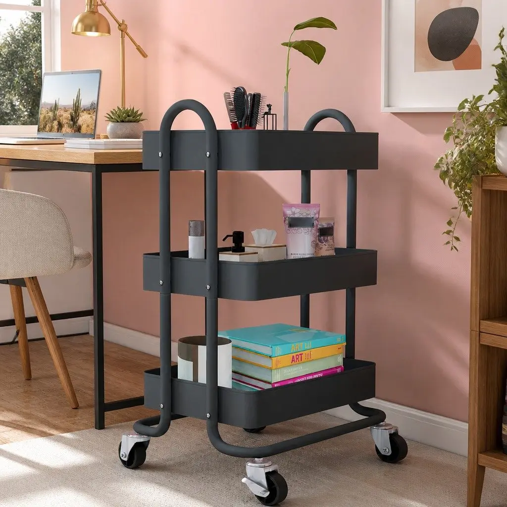 3 Tier Kitchen Trolley for Easy Organization