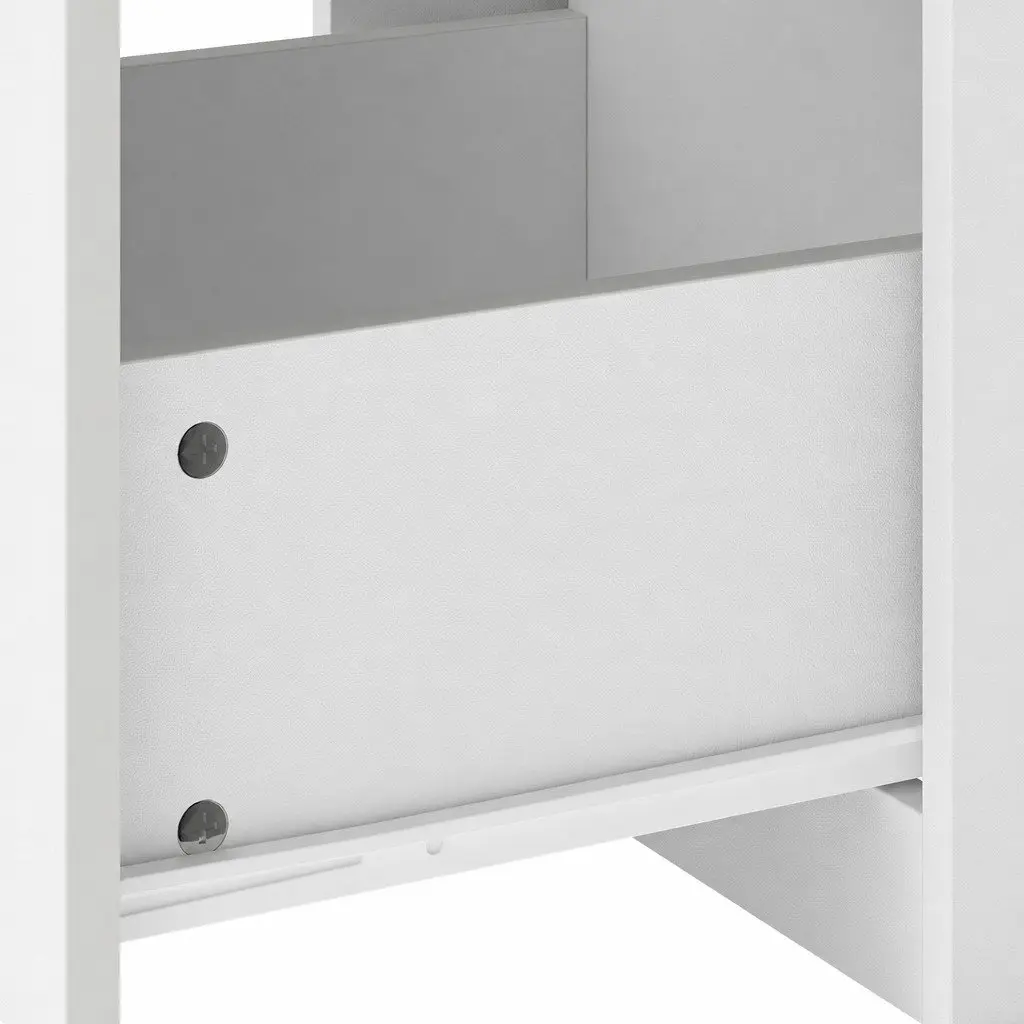 File Cabinet White 3 Drawer Lockable Office Home Organizer Modern