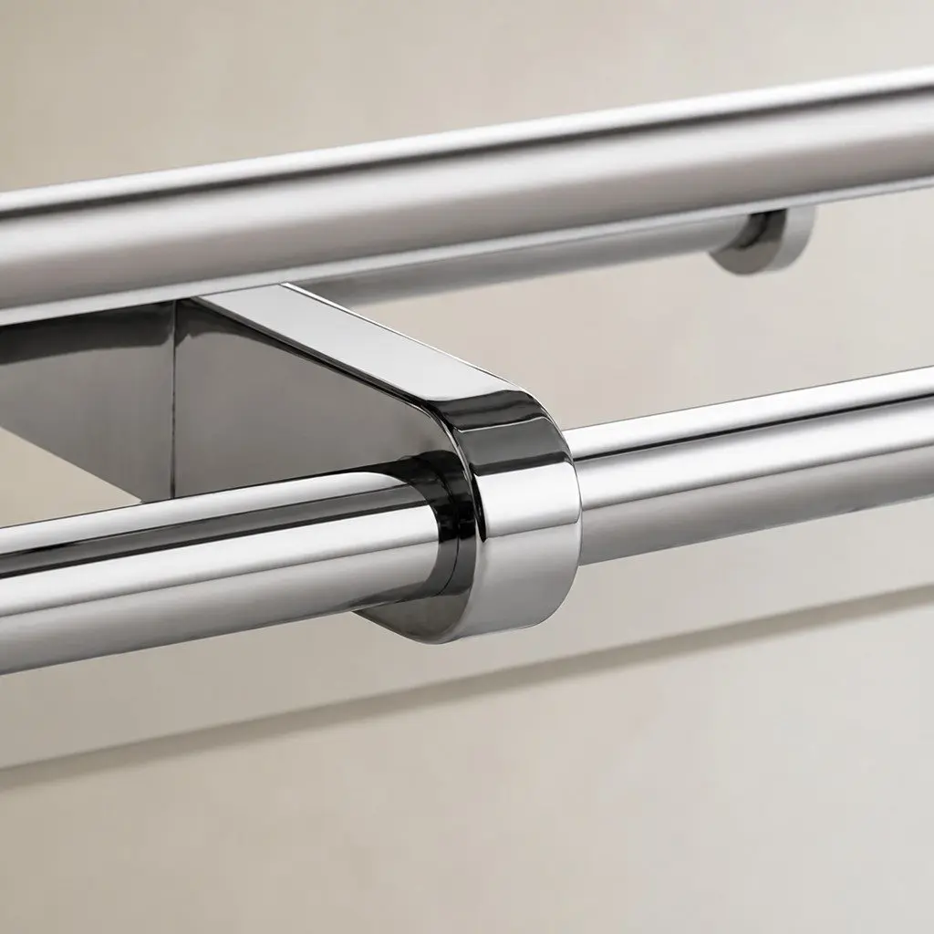 Toilet Paper Holder Double Roll Wall Mount Stainless Steel Bathroom Storage Rack