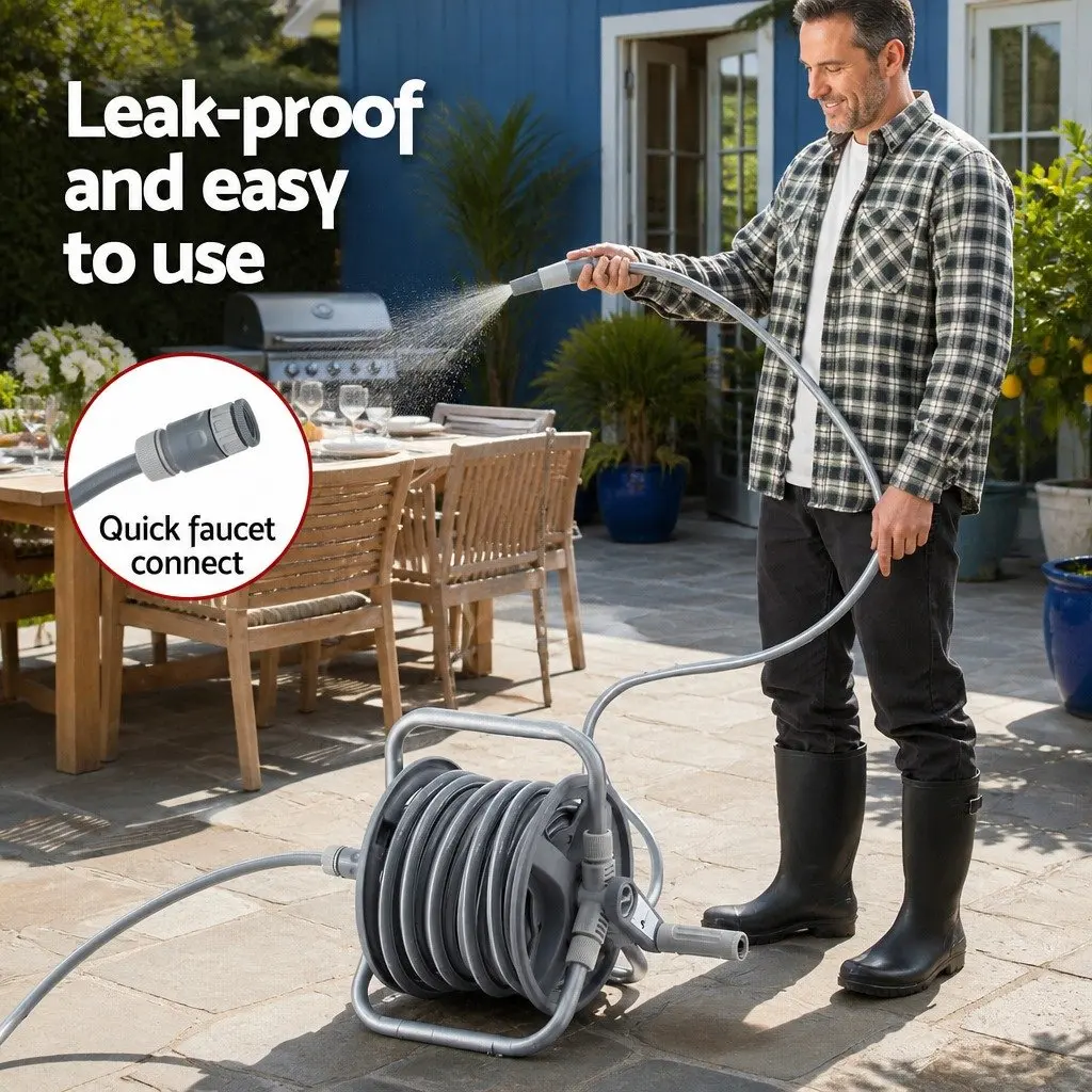 20m Garden Hose Reel with Easy Storage