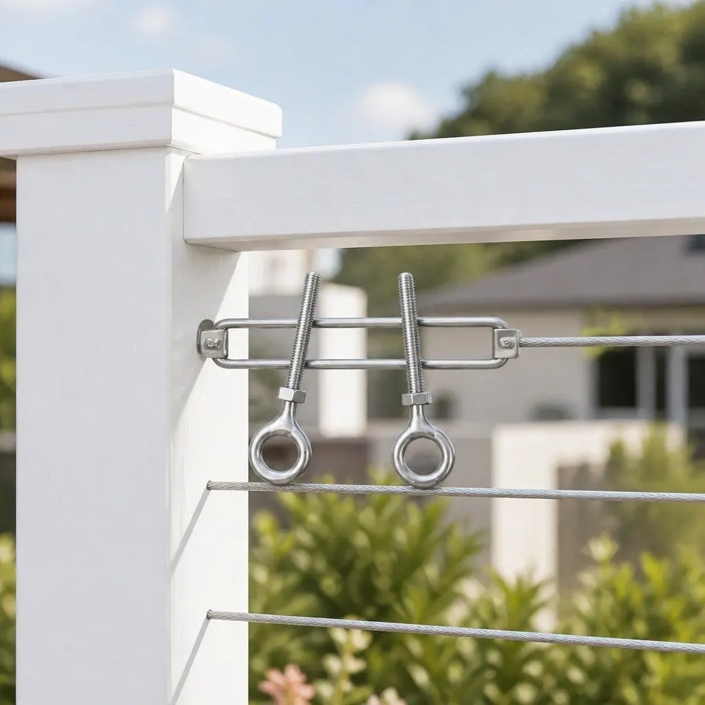 Wire Rope Kit Silver 3.2mm DIY Balustrade Fence Installation with Turnbuckles Thimbles Ferrules