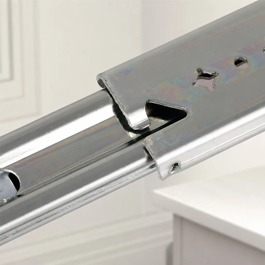 Heavy-Duty Drawer Slides Silver 559MM Locking Telescopic Full Extension 150KG Load Capacity