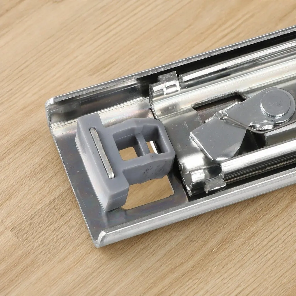 Drawer Slides Silver 813MM Heavy Duty Locking Full Extension Telescopic Side Mount