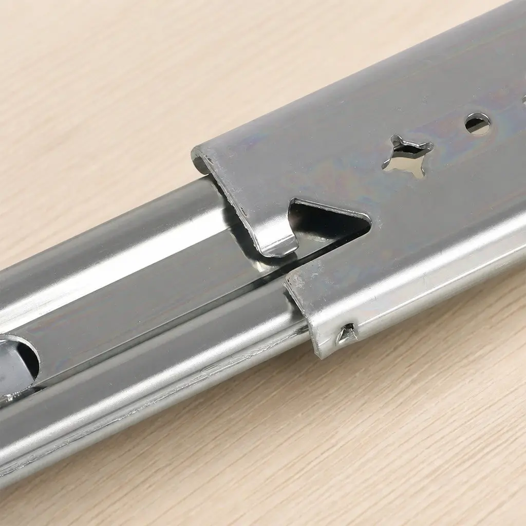 Drawer Slides Silver 813MM Heavy Duty Locking Full Extension Telescopic Side Mount
