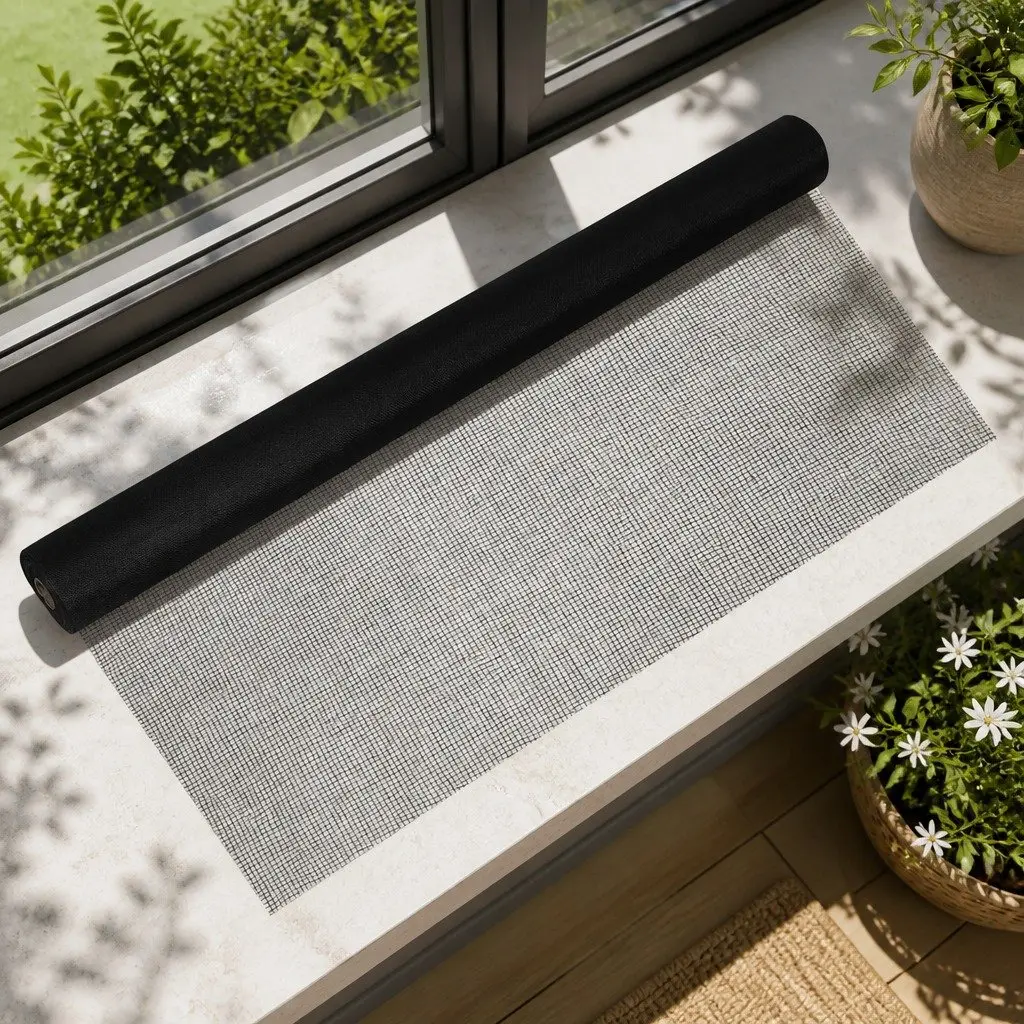 Insect Screen Mesh Black 1M x 30M Fibreglass Window Door Protection