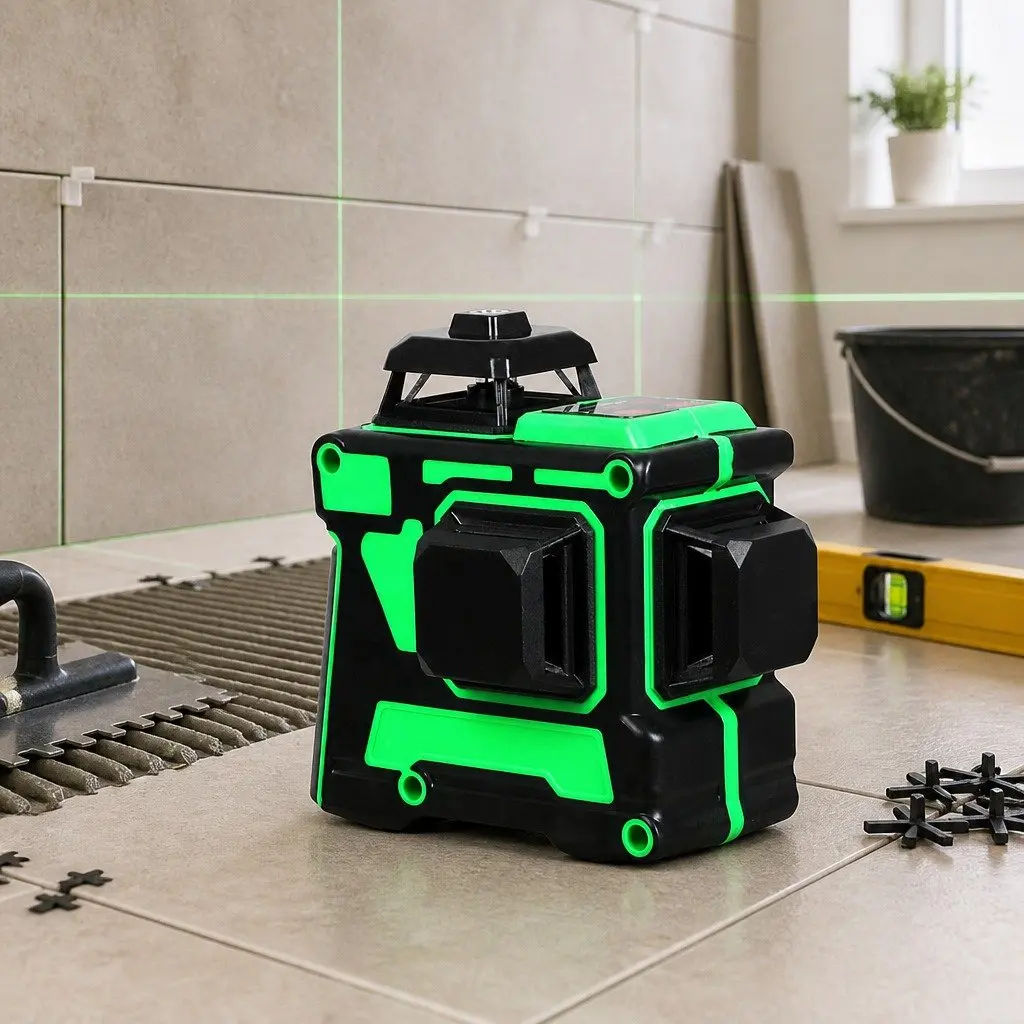 Green Laser Level 4/8/12 Line Self-Leveling Indoor Outdoor Construction Tool