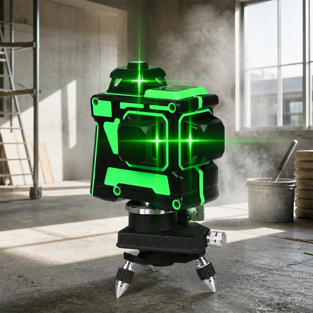 Green Laser Level 4/8/12 Line Self-Leveling Indoor Outdoor Construction Tool
