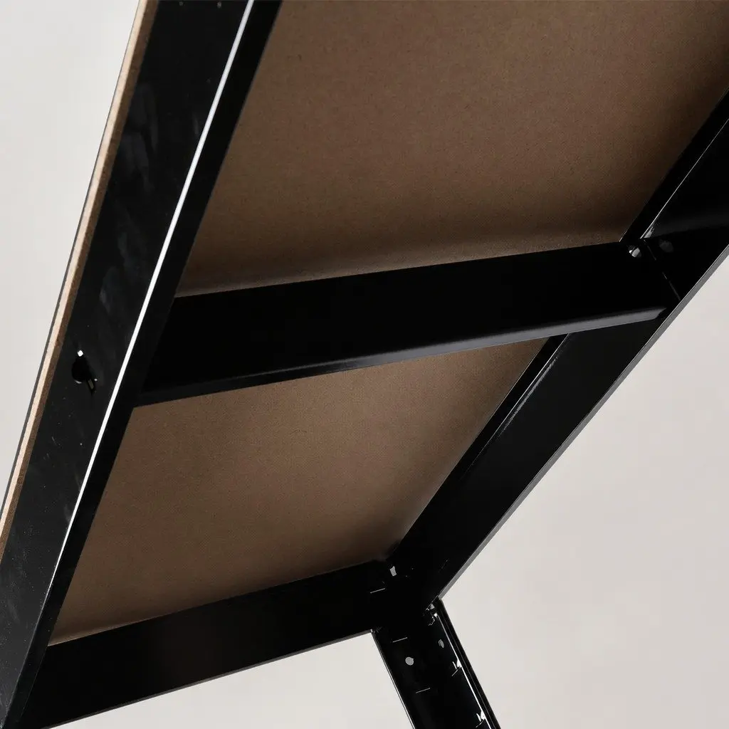 5-Tier Storage Shelving Unit Black Adjustable Shelves Powder-Coated Galvanised Steel Frame
