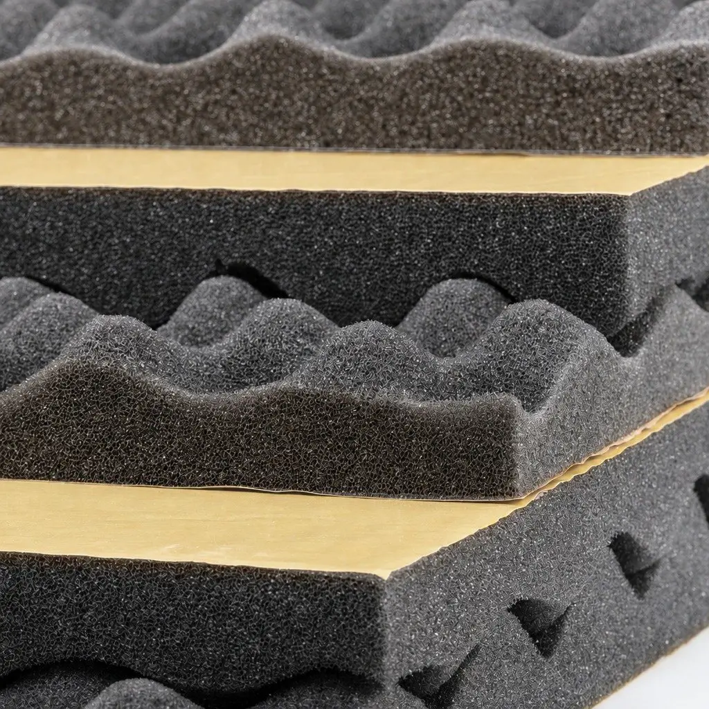 Acoustic Foam Wall Panels Black 50x50x5cm Sound Absorption 14 Piece Set