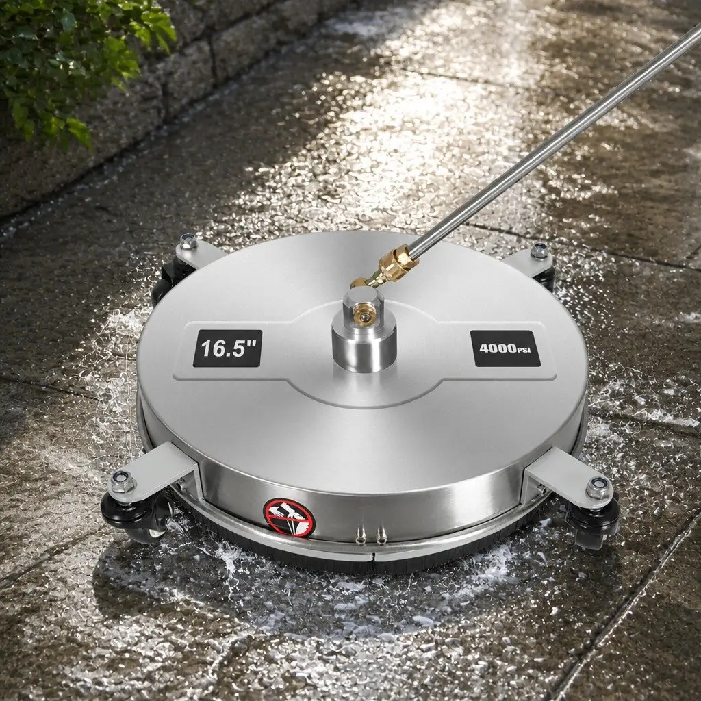 Pressure Washer Surface Cleaner Silver 43cm Rotary Attachment for Driveway Concrete Patio