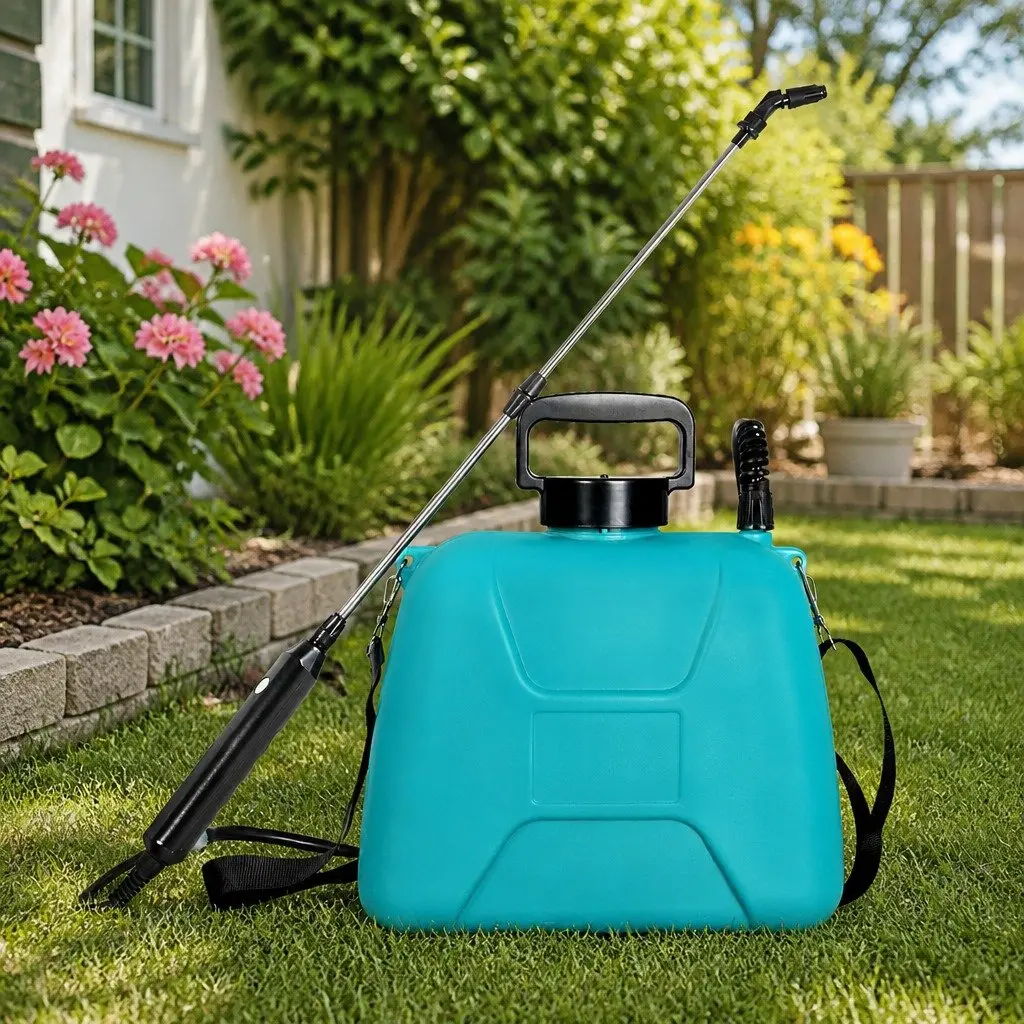 5L Electric Garden Sprayer 3 Nozzles Telescopic Rod Portable Farm Watering Tool