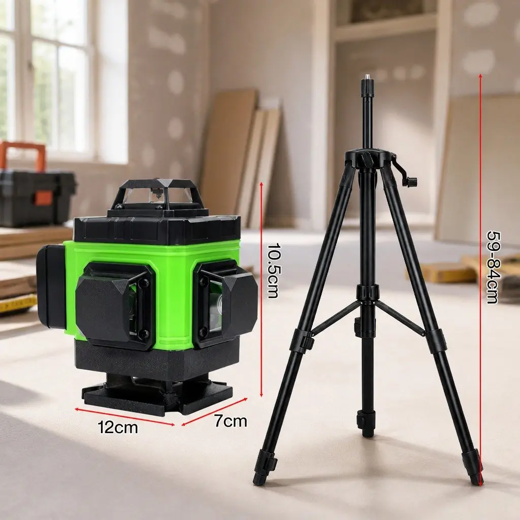 16 Line Green Laser Level Self Leveling 360 Rotary Tool with Tripod