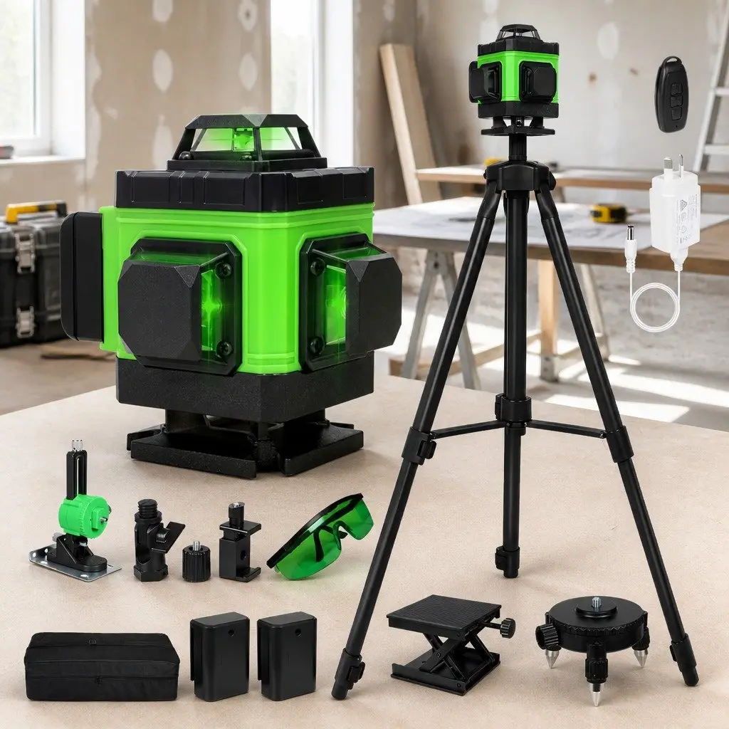 16 Line Green Laser Level Self Leveling 360 Rotary Tool with Tripod
