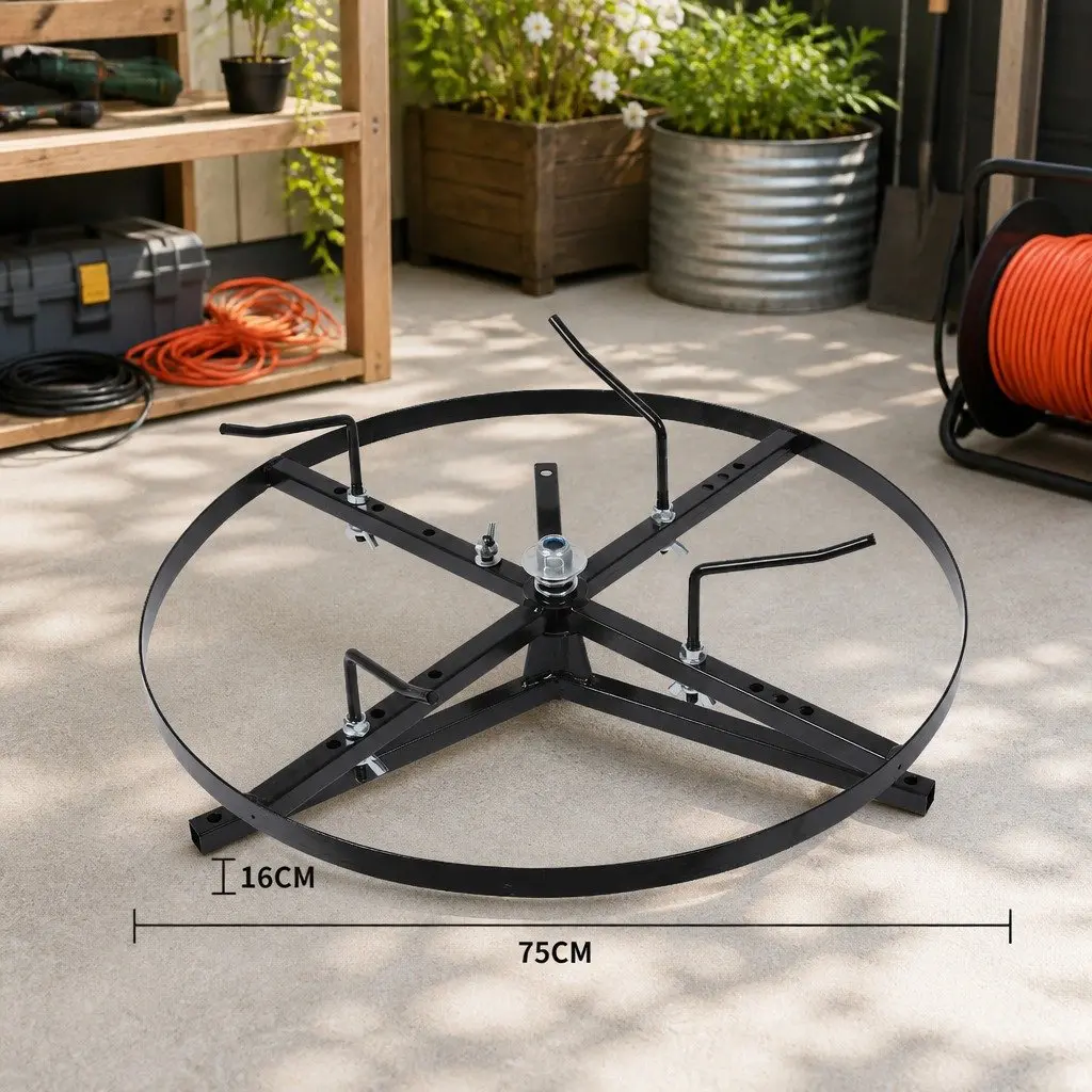 Wire Spinner Dispenser Black Heavy Duty Cast Iron 360° Rotatable Disk Adjustable Brake