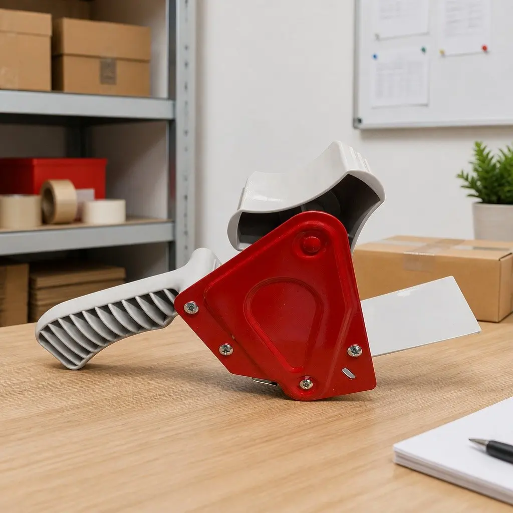 Packaging Tape Dispenser Gun Red Handheld 50mm Ergonomic Grip