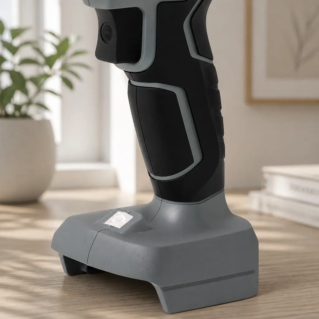 Cordless Heat Gun Grey 21V 500°C Rapid Heat-Up Turbo Air Flow 5 Nozzles
