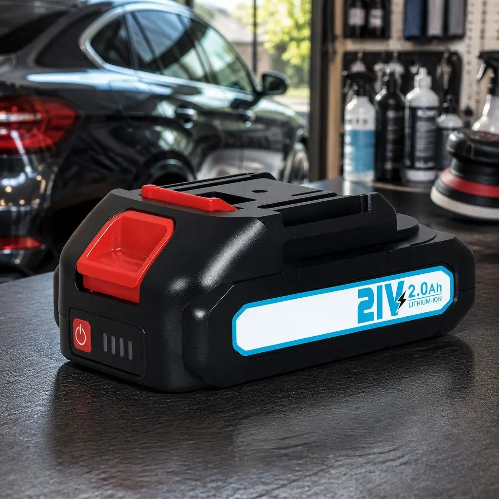 Cordless Car Polisher Blue 6 Inch Brushless Motor 6 Speed Orbital Detailing
