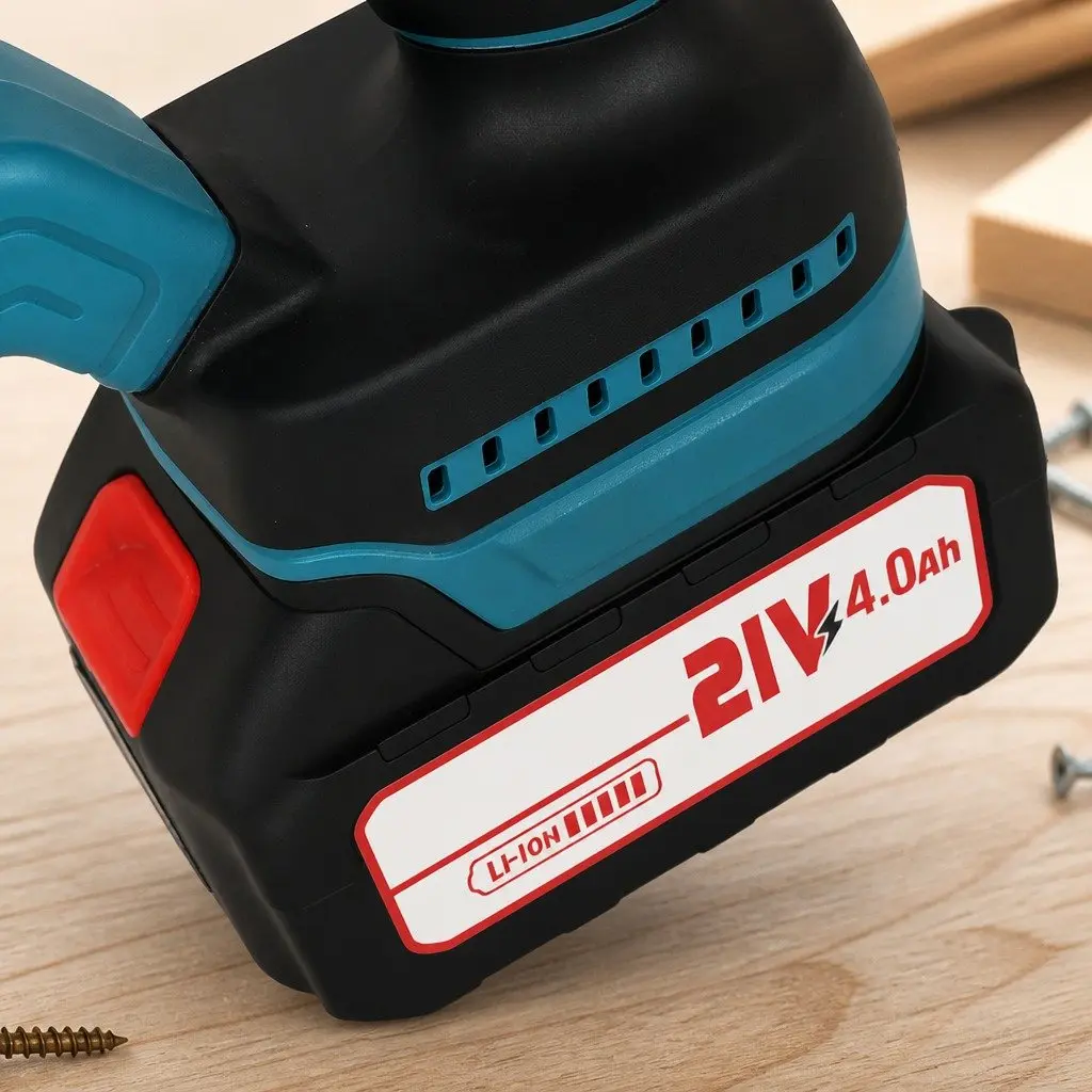 Cordless Reciprocating Saw Blue 21V Variable Speed Tool-Free Blade Change Ergonomic Grip