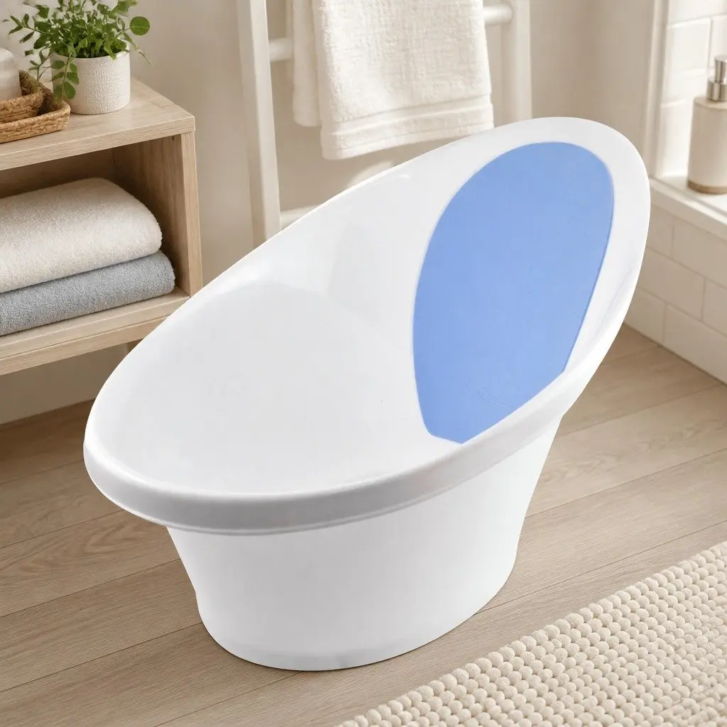 Baby Bath Tub with Backrest and Bum Bump Support for Newborns to 12 Months