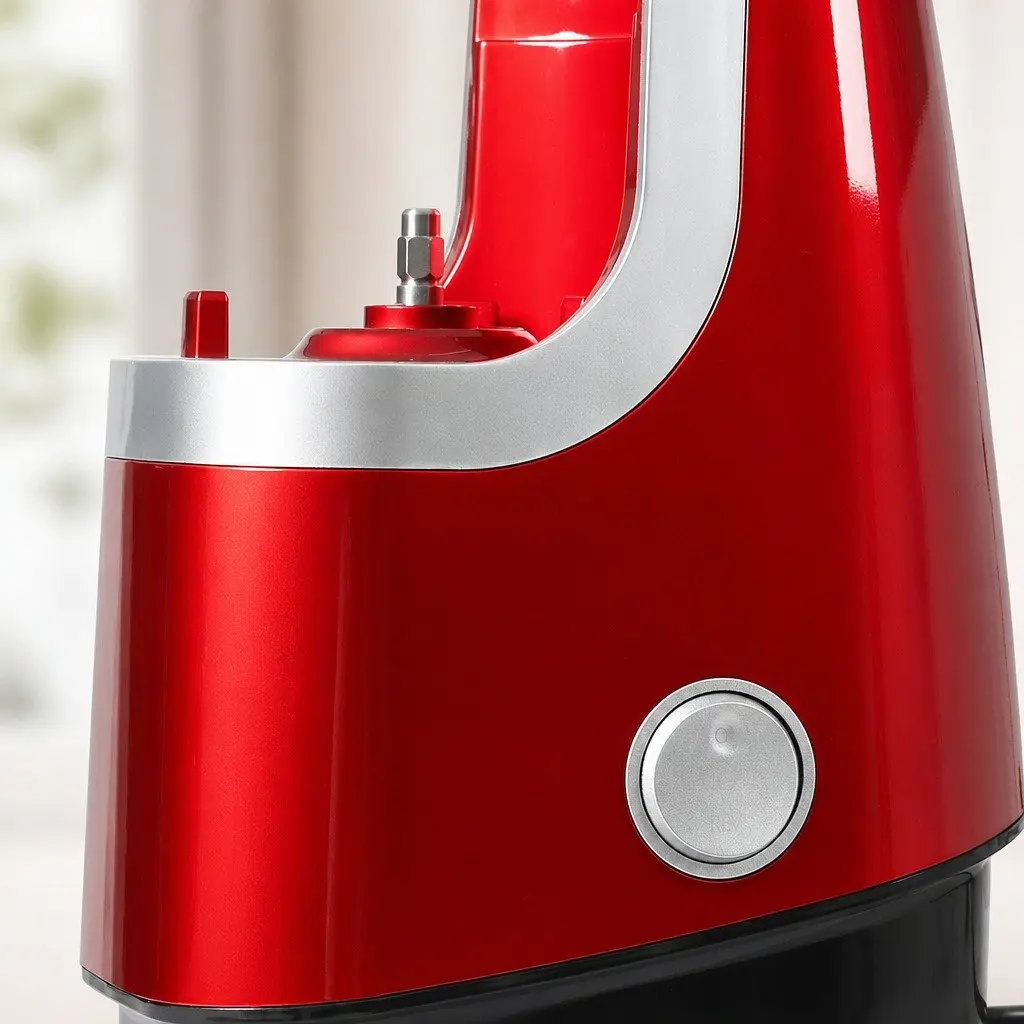 Cold Press Slow Juicer Black Red 200W Low Speed Masticating Technology Whole Fruit Extractor