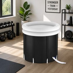 Portable Ice Bath Tub 70x80cm Inflatable Folding Bathtub Spa Recovery Massage