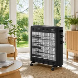 Infrared Heater Radiant Panel 2200W Electric Heating Quartz Elements Portable