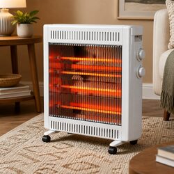 2200W Infrared Radiant Heater Portable Electric Space Heating Quartz Elements