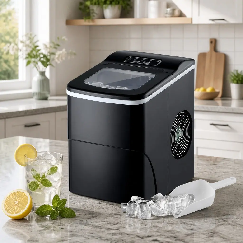 Ice Maker Black 2L Portable Compact Countertop Quick Easy Production