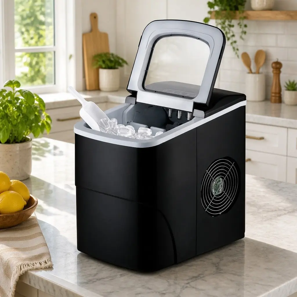 Ice Maker Black 2L Portable Compact Countertop Quick Easy Production