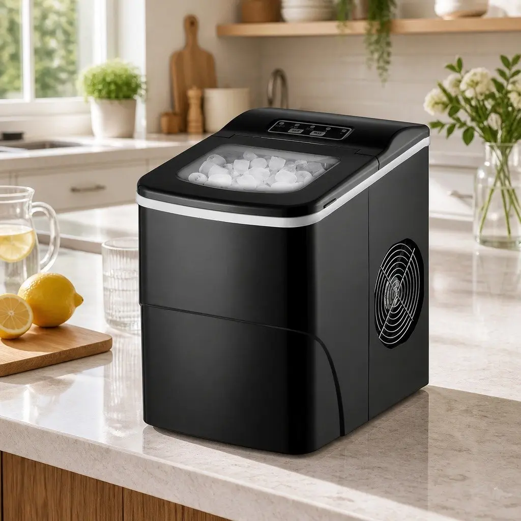 Ice Maker Black 2L Portable Compact Countertop Quick Easy Production