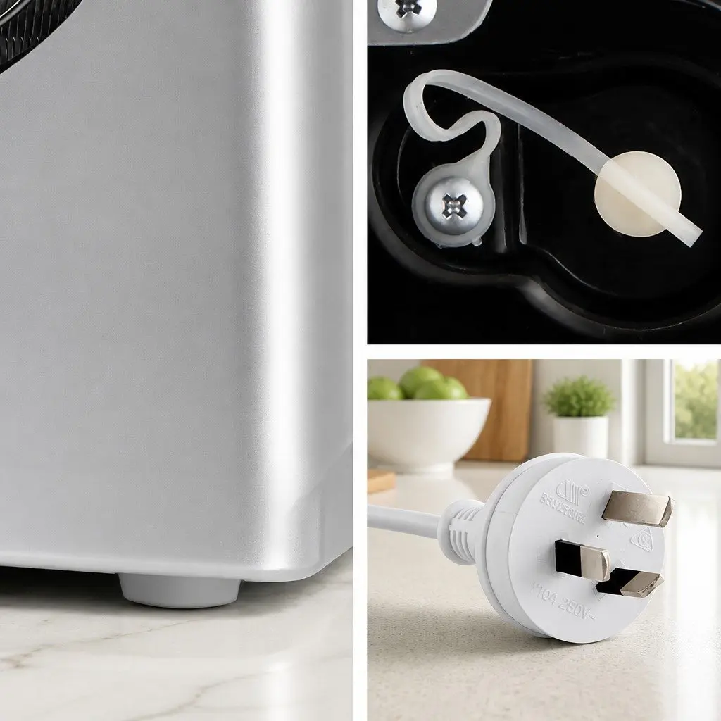 Portable Ice Maker Silver Compact 12kg Daily Production Bullet-Shaped