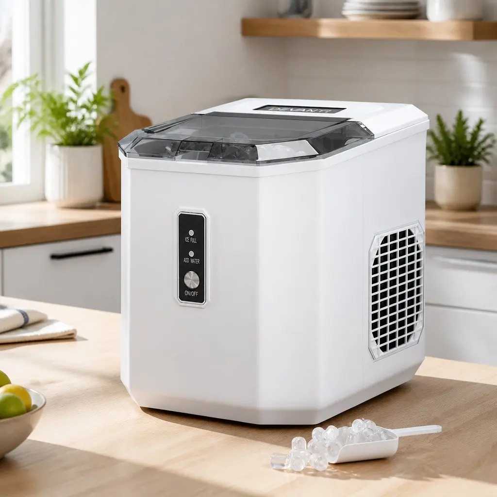 Ice Maker Machine White Portable Countertop 12kg Daily Capacity Bullet Ice Cube Tray
