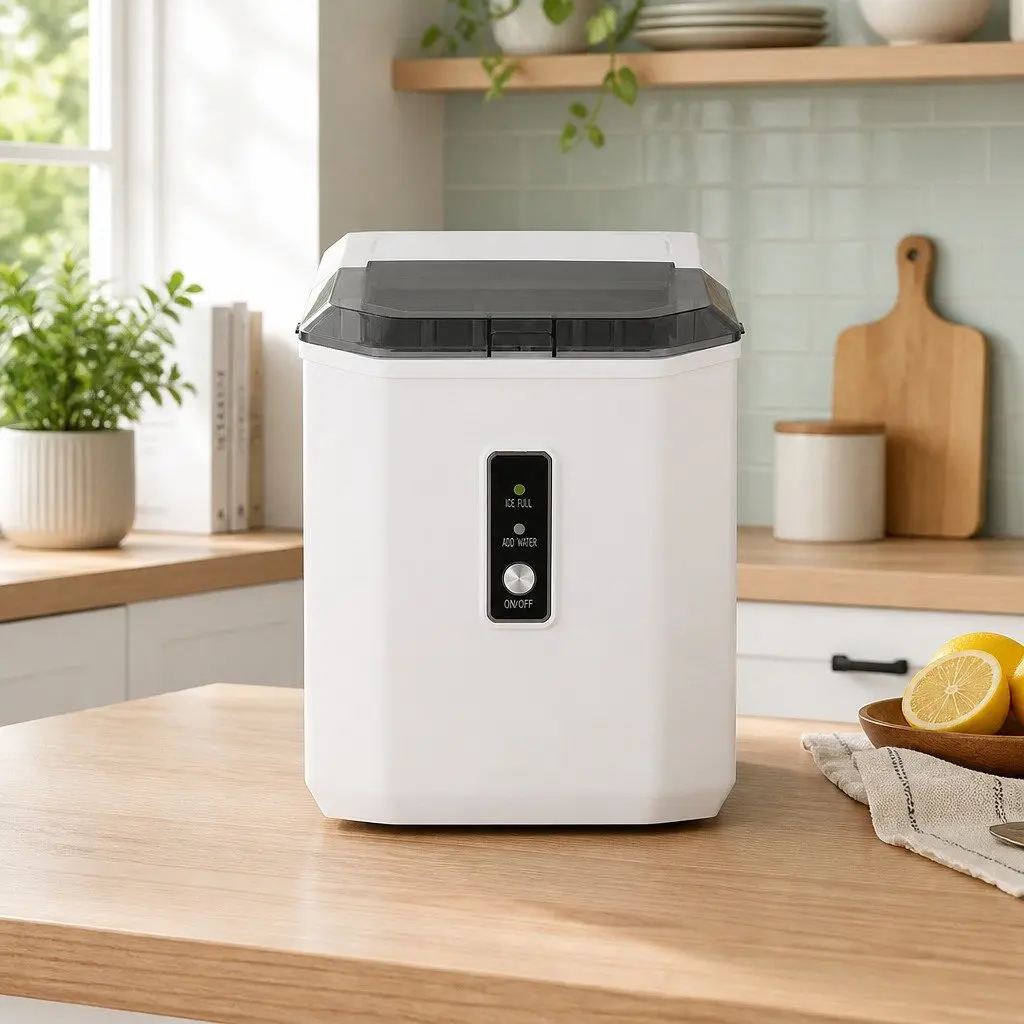 Ice Maker Machine White Portable Countertop 12kg Daily Capacity Bullet Ice Cube Tray