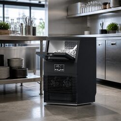 Commercial Ice Maker Cube Machine 30kg 24 Hours Black Kitchen Appliance