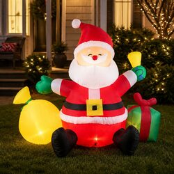 Concise Christmas Inflatable Decoration with LED Lights