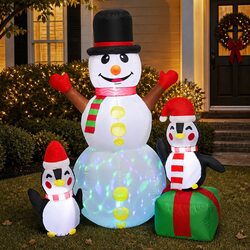 Compact Inflatable Christmas Snowman 1.8M for Holiday Fun
