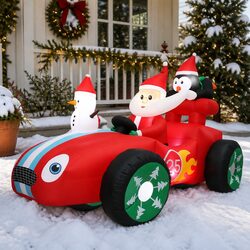 Bright 2.4M Inflatable Santa Sleigh for Festive Fun