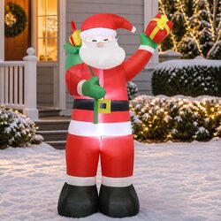Short and Sweet: 2.4M Inflatable Santa with LED Lights