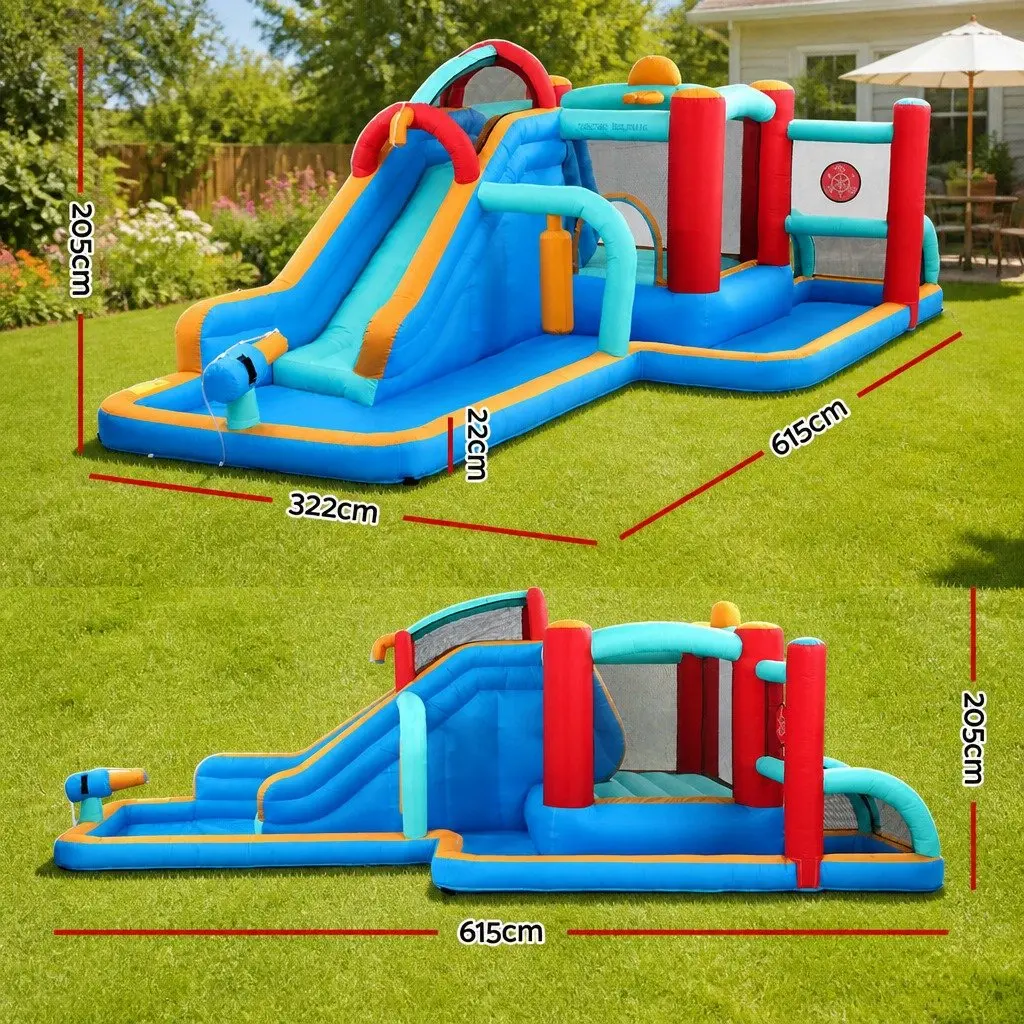 Kids Inflatable Water Slide Splash Pool Park Bounce House Trampoline Climbing