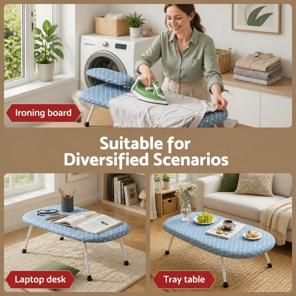 Tabletop Ironing Board Folding Compact Iron Rest Sleeve Board Portable