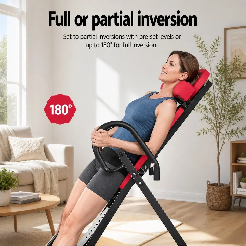 Inversion Table Gravity Exercise Back Stretcher Foldable Home Gym Equipment