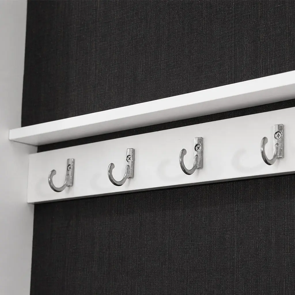 Jewellery Cabinet White Full Length Mirror Wall Mounted Door Hanging Lockable Storage