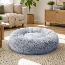 Confidently Comfortable Large Dog Bed in Light Grey
